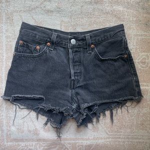 Black Levi 501 Shorts